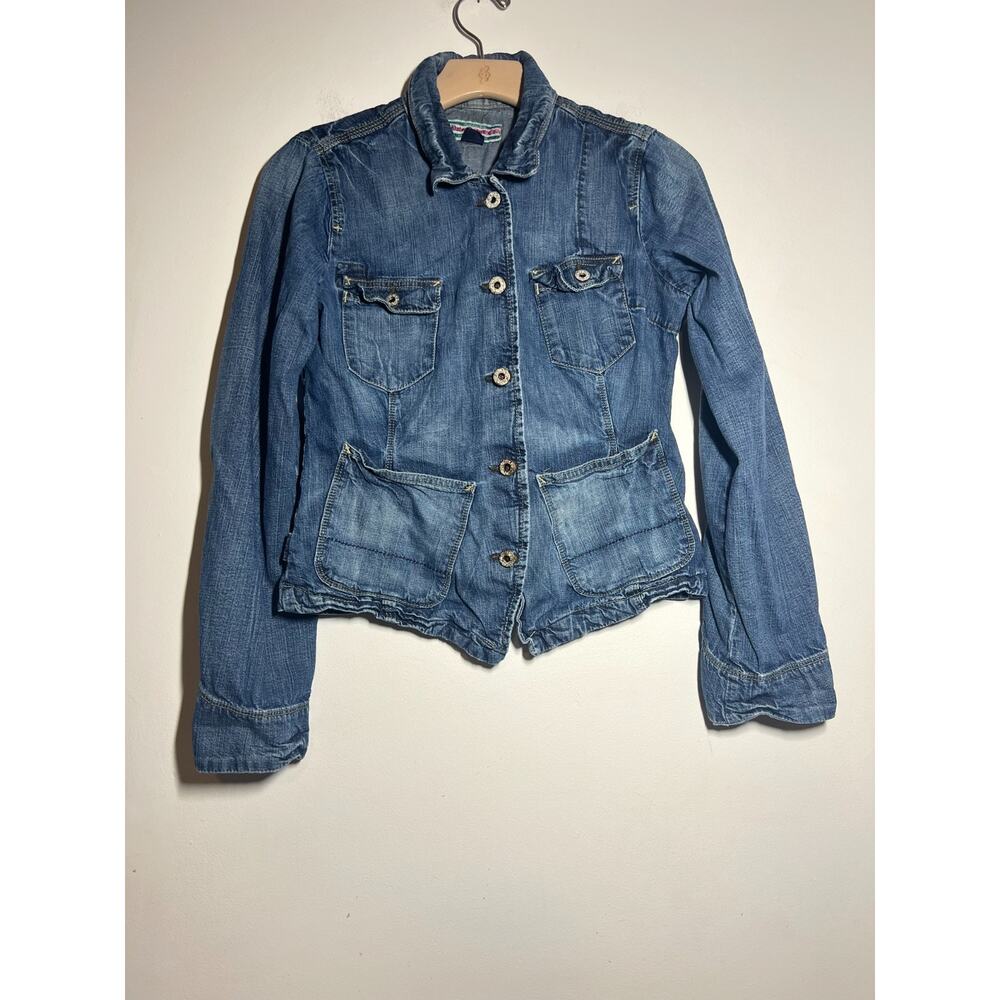 Ralph Lauren POLO JEANS Women EUC Blue Denim 100% Cotton Western Jacket S